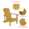 Flash Furniture 4 Yellow Adirondack Chairs-Star & Moon Fire Pit JJ-C145014-32D-YLW-GG - alternate 7